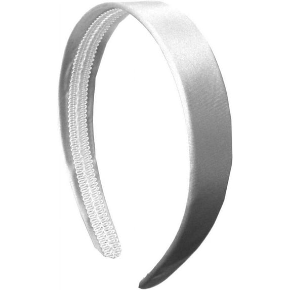 Motique Accessories White 1 inch Satin Hard Headband