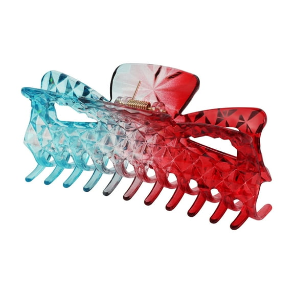 Motique Accessories Women's Jumbo Jaw Clip Extra Large Marbelized Hair Claw - Blue Red