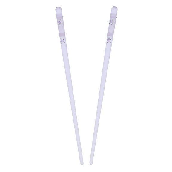 Motique Accessories Yellow Clear Hair Stick Chop Sticks with Diamond-Perfect for All, Adults-Flower
