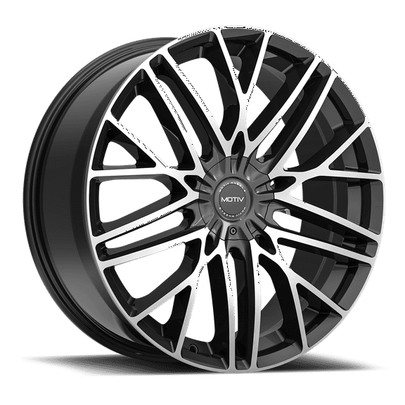 Motiv 437MB 437MB-2855740 20X8.5 5X4.50 / 5X120 (+40) MTV 437MB (HB 74.1) Gloss Black Machined Face Cast Aluminum