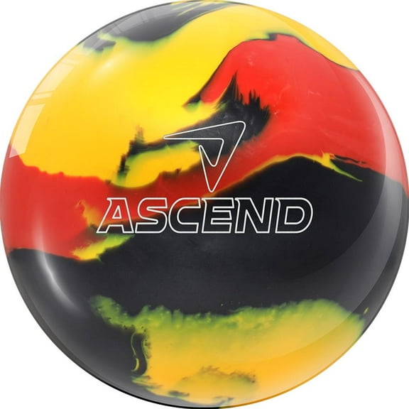 Motiv Ascend Professionally Drilled Bowling Ball - Red/Black/Tangerine(This item includes a free Bowlerstore Rubber Shammy- Colors will vary for the shammy) 13lbs
