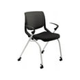 thumbnail image 1 of HON HMN2.F.A.IM.ON.CU10.PLAT Motivate 300 lbs. Capacity Flex-Back Nesting/Staking Chair - Onyx/Black/Platinum, 1 of 4