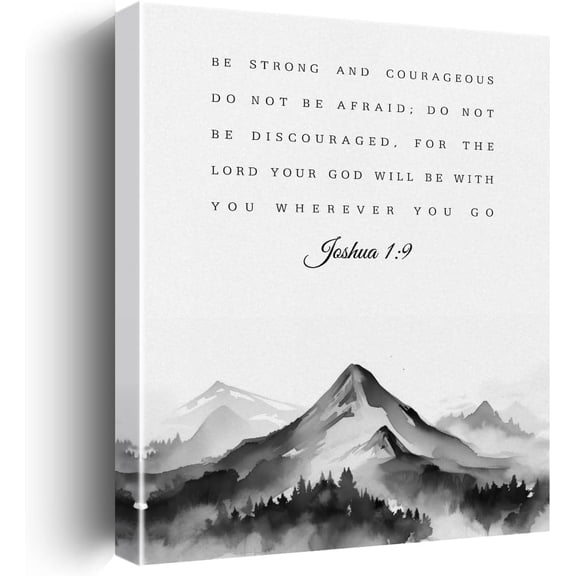 Motivation Bible Verse Canvas Wall Art Farmhouse Decor Affirmation Scripture Canvas Prints Religious Wall Decor Christian Framed Artwork Pictures Paintings for Home Bedroom Bathroom Decoration