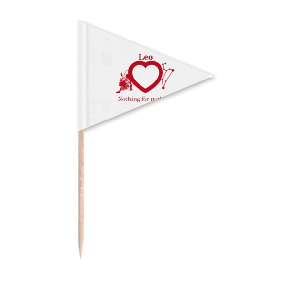 Motivation Constellation Love Leo Toothpick Triangle Cupcake Toppers Flag
