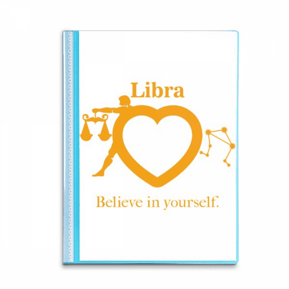 Motivation Constellation Love Libra Book Sheet Protectors Portfolio Binder Folder