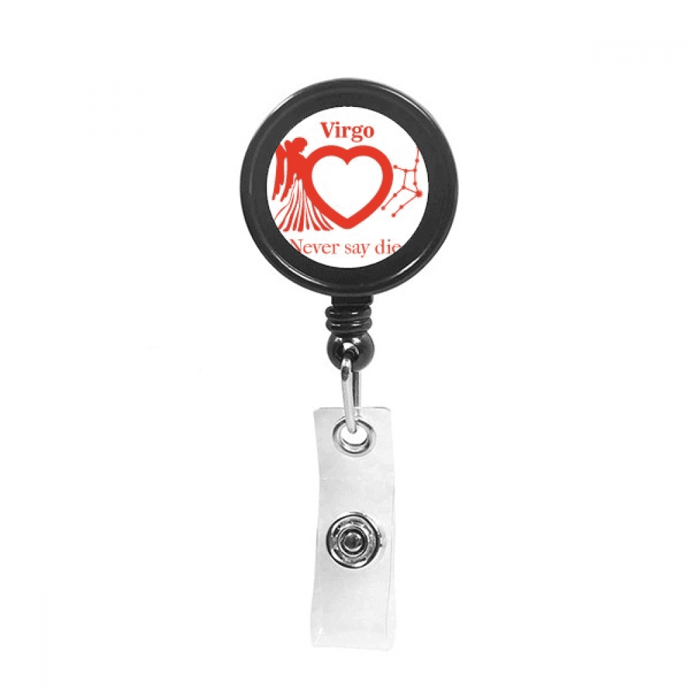 Motivation Constellation Love Virgo Retractable Keychain Badge Holder ID Badge