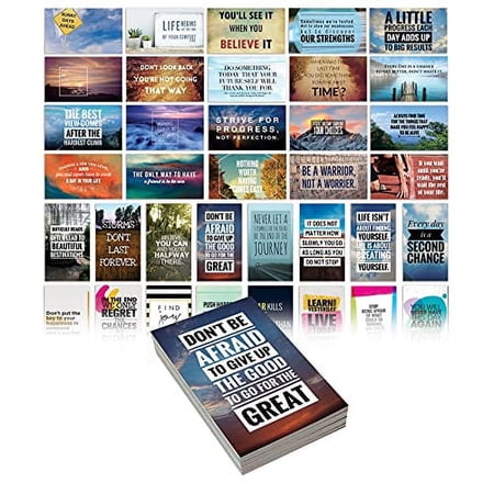 Motivation Inspiration Affirmation Cards, 60 Pack, 60 Unique Assorted Designs, by Better Office Products, Encouragement Card Deck, 2" x 3.5" (Business Card Size) price history and forecast - Better Office Products 64551