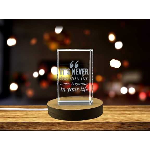 Motivation Quote #5 | 3D Engraved Crystal