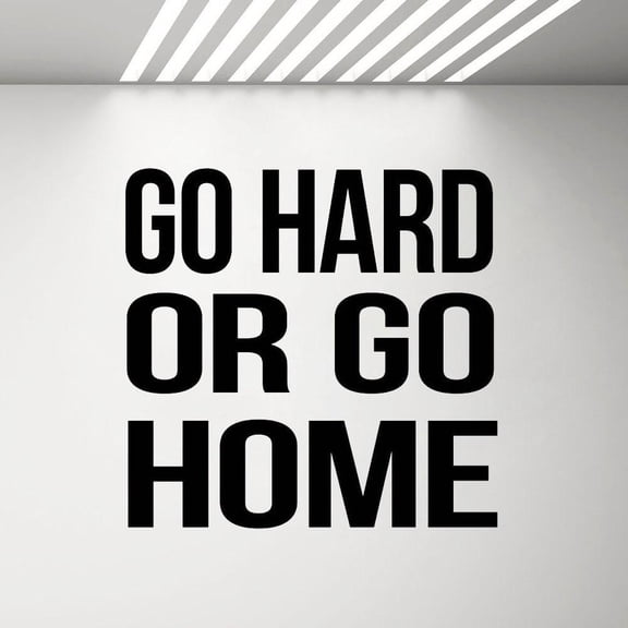 Motivation Vinyl Lettering Quote Wall Decal Bedroom Living Room Home Decor Go Hard Or Go Home Inspire Words Wall Stickers 43x42cm