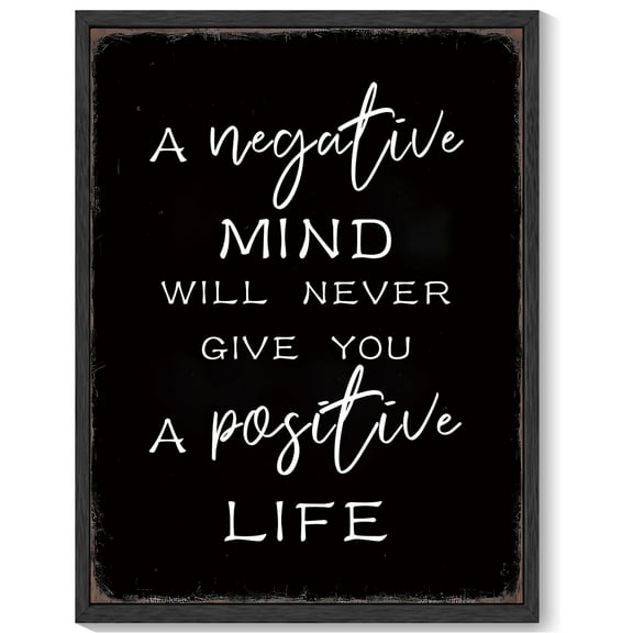 Motivational 11x14in Black Framed Canvas Wall Art Inspirational Quote Sayings Office Home Decor Prints Encouraging Positive Posters Painting