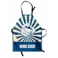 thumbnail image 1 of Motivational Apron Pointing Finger Responsible Job Attitude Inspirational Vintage, Unisex Kitchen Bib Apron with Adjustable Neck for Cooking Baking Gardening, Baby Blue Beige Dark Blue, by Ambesonne, 1 of 3