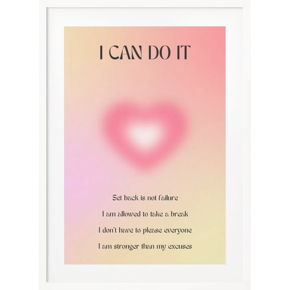 Motivational Aura Poster Framed Art Modern Wall Decor