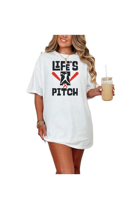 Motivational Baseball Slogan Graphic, White Comfort Colors T-Shirt, 3XL