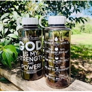 Motivational Bible Verse Water Tracking Bottle 36oz. Dishwasher Safe