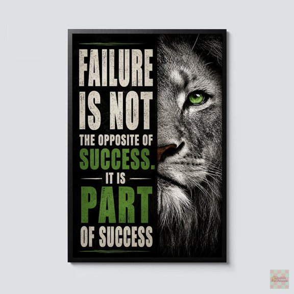 Motivational Big Cat Failure Is Part of Poster
