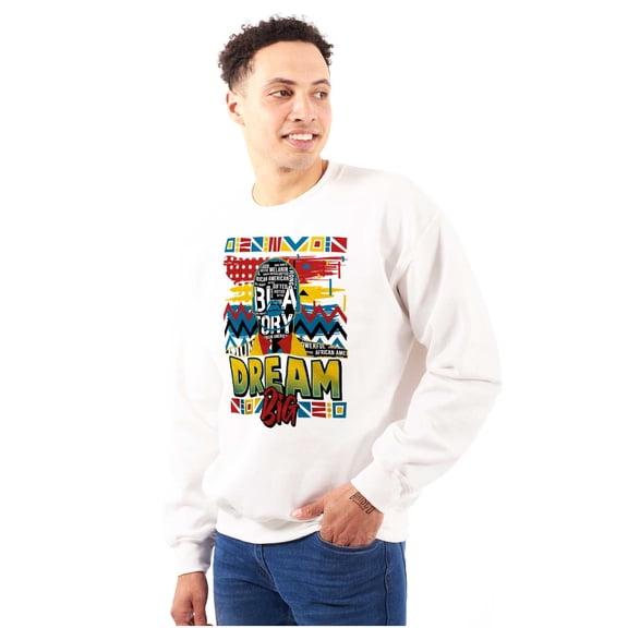 Motivational Black History Dream Big Unisex Plus Fleece Graphic Sweatshirt Brisco Brands 3X