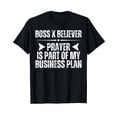thumbnail image 1 of Motivational Black T-Shirt with Bold Text - Prayer Included in My Business Plan, 1 of 5