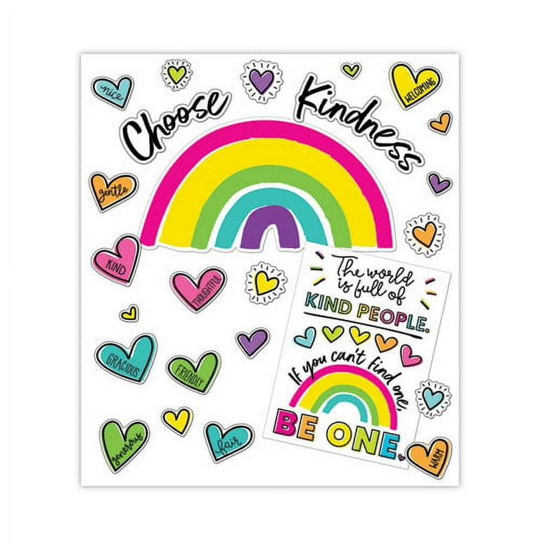 Motivational Bulletin Board Set, Kind Vibes, 75 Pieces Motivational Bulletin Board Set, Kind Vibes, 75 Pieces