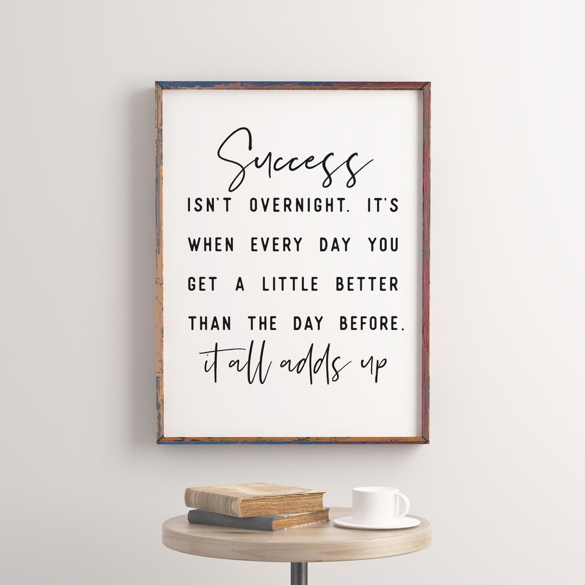Motivational Canvas Poster Print Success Quotes Wall Art Painting for