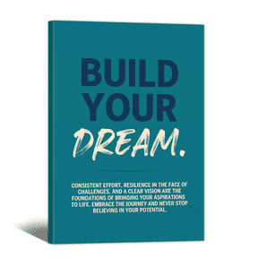 Motivational Canvas Wall Art, Framed Build Your Dream Quotes Prints Encouragement Words Paintings Gifts for Living Room Classroom Library Office Home Decor