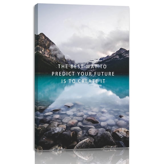 Motivational Canvas Wall-Art -Future Prediction Home Decor - Entrepreneur Print Art - Gallery Wrap - Success Artwork Inspirational Painting Picture Ready To Hang