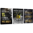 thumbnail image 1 of Motivational Canvas Wall Art Inspirational Success Quotes Wall Art Retro Black White Poster Hangs Picture Hustle Canvas Painting Artwork for Office Bedroom Living Room Workplace (36''''Wx 16''''H), 1 of 5