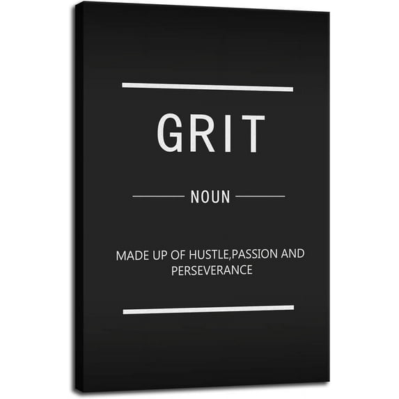 Motivational Canvas Wall Art Painting Poster Grit Noun Inspirational Entrepreneur Quotation Office Decoration Print Frame Artwork 12x18