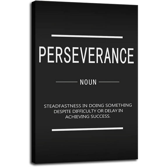 Motivational Canvas Wall Art Perseverance Inspiring Poster Printing Inspirational Entrepreneur Quotes Quotes Poster Artwork Office Frame Decoration Stretching Ready to Hang12x18