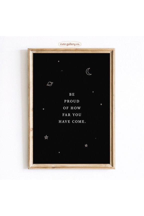 Motivational Celestial Bedroom Quote Wall Art Home Decor Unframed Paper Print