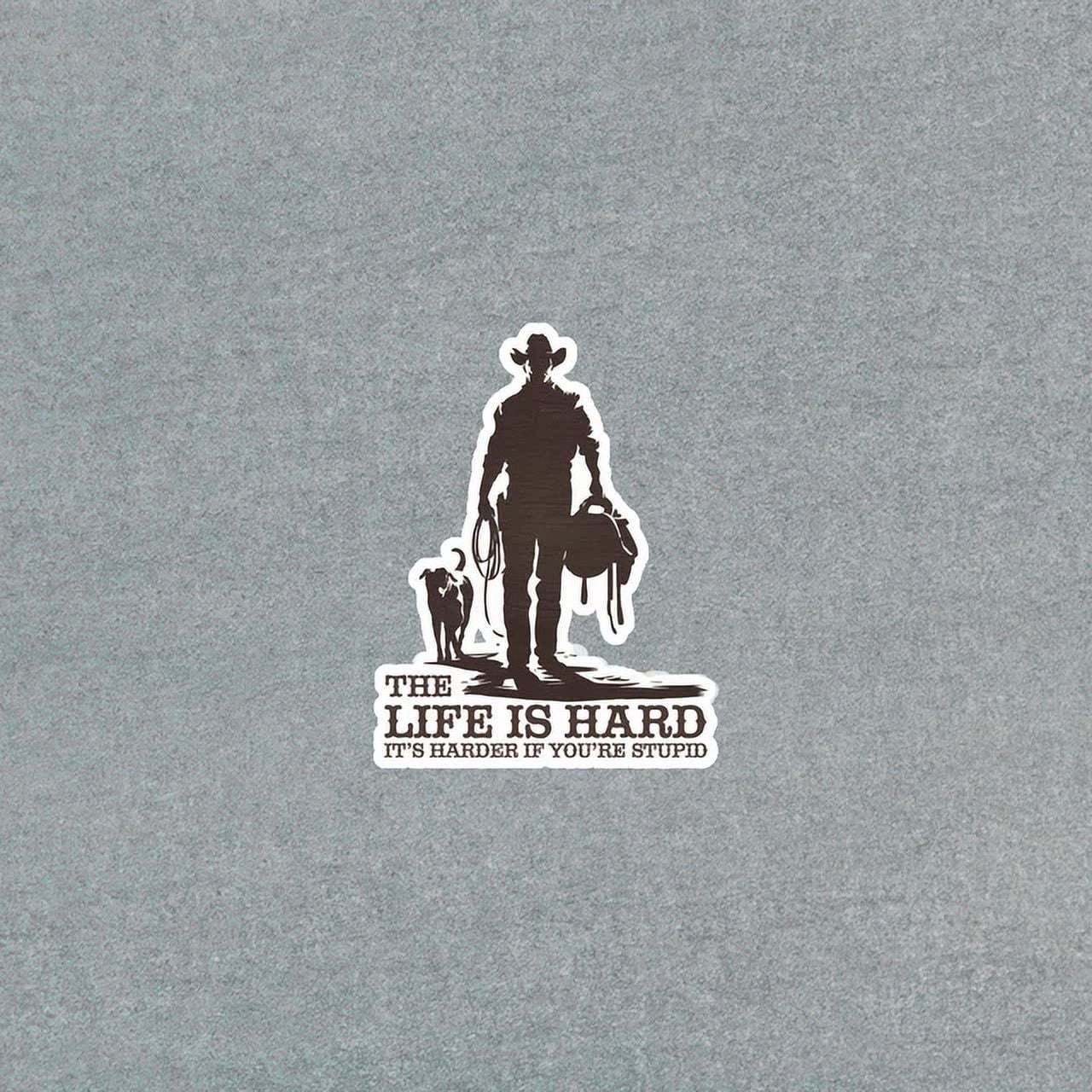 Cowboy Pray With Horse Vinyl Decal Sticker - Western Rodeo Ranch Old West Outdoor Grade (Multiple Colors)