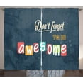 thumbnail image 1 of Ambesonne Wording Curtains 2 Panel Set, Being, 108" x 63", Multicolor, 1 of 3