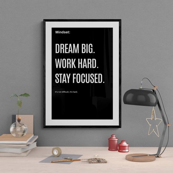 Motivational Dream Big Work Hard Stay Focused
