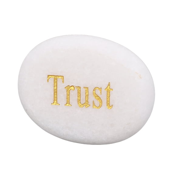 Motivational Engraved Marble Stone for Encouragement and Trust - Trust Pattern