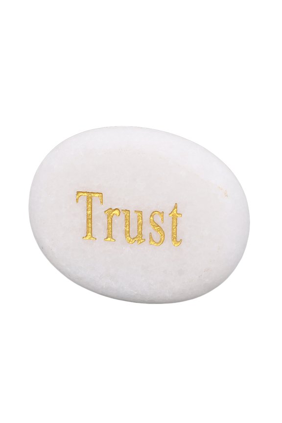 Motivational Engraved Marble Stone for Encouragement and Trust - Trust Pattern