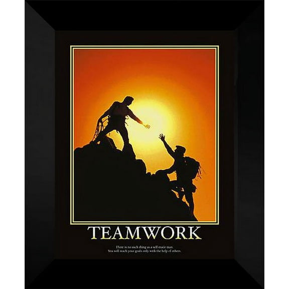 Motivational FRAMED Art 15x18 "Motivational Teamwork"