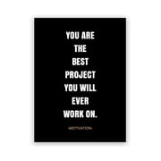 Motivational Fitness Quote Wall Art - Inspirational Workout Poster for Teens and Adults, Home Office Classroom Decoration