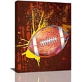 thumbnail image 1 of Motivational Football Wall Art Football Posters Pictures Wall Decor Inspirational Canvas Painting Print Framed Artwork Modern Home Decorations for Boy''s Men Room Bedroom Living Room Office 12"x16", 1 of 6