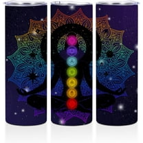 Motivational Gifts 20 oz Skinny Tumbler Stainless Steel Slim Insulated Tumblers Straight Water Bottle Coffee Mug Thermal Travel Cup with Lid, Yoga Christmas Birthday Spiritual Gifts for Women Girls