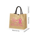 thumbnail image 1 of Motivational Gifts Breast Cancer Tote Bag For Women, Reusable Grocery Shoulder Bag Linen Tote Bags Handbag for Work Beach Travel Gym, Cancer Care Gifts for Women Teacher Friends, 1 of 6