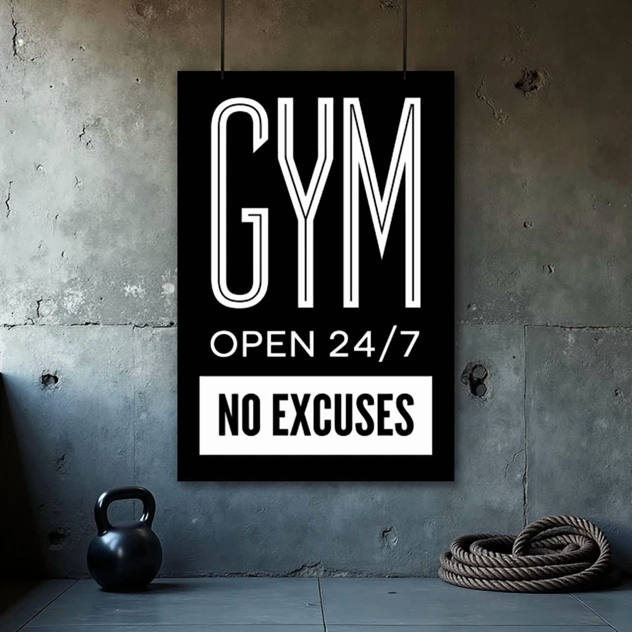 Motivational Gym Poster Fitness Wall Art With Inspirational Quotes Motivational Gym Poster Fitness Wall Art With Inspirational Quotes