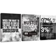 thumbnail image 1 of Motivational Hustle Posters Prints Inspirational Office Wall Decor 3 Pieces Canvas Painting Positive Quotes Success Wall Art Framed Artwork Decor Living Room Bedroom Home Decoration (36\Wx16\H), 1 of 6