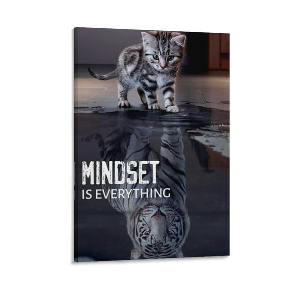 Motivational Inspirational Entrepreneur Quote Mindset Is Everything Poster Decorative Painting Canvas Wall Art Living Room Posters Bedroom Painting 16x24inch(40x60cm)