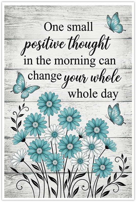 Motivational Inspirational Quotes Canvas Wall Art One Small Positive ...