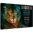 thumbnail image 1 of Motivational Lion Canvas Wall Art Success Entrepreneur Quotes Pictures Inspirational Poster Print Modern Painting Artwork Home Decor for Office Living Room Unframed and Stretched, 1 of 3