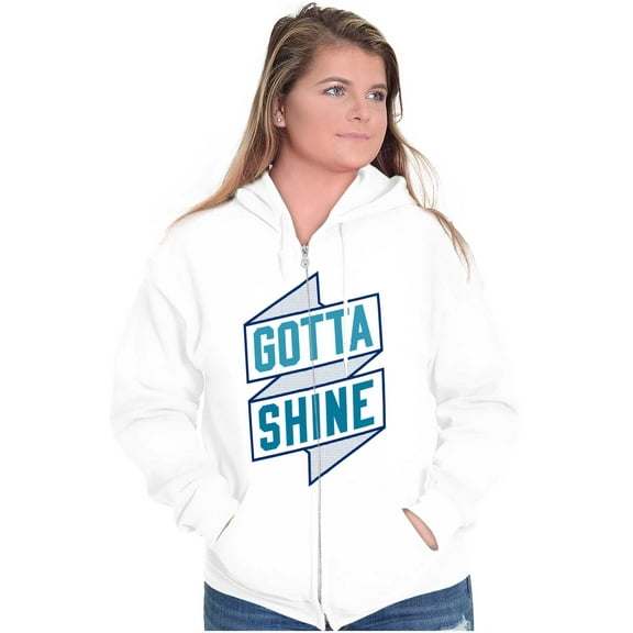 Motivational Make It Happen Quote Zip Hoodie Sweatshirt Women Brisco Brands S