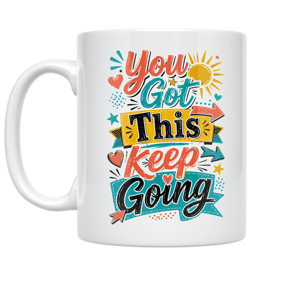 Motivational Mantras Collage - Positive Mindset Seeker - 11 oz Ceramic Coffee Mug