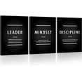 thumbnail image 1 of Motivational Mindset Canvas Wall Art, Inspiration Leader Discipline Quotes Reminder Decor Positive Affirmation Poster Success Wall Hanging Picture Leadership Gift for Home Office Workplace, 1 of 6