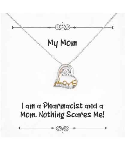 Motivational Mom Gifts, I am a Pharmacist and a Mom. Nothing Scares!, Mom Love Dancing Necklace From Daughter, Gifts For Mother, Fun gifts for mom, Fun gift ideas for mom, Fun mothers day gifts, Cool
