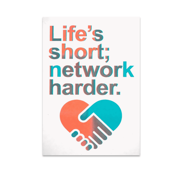 Motivational Networking Art - Networking Enthusiast - 13x19 Poster Print