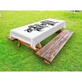 thumbnail image 1 of Motivational Outdoor Tablecloth, If It Doesn't Challenge You It Doesn't Change You Encouraging Quote Artwork, Decorative Washable Fabric Picnic Table Cloth, 58 X 84 Inches,Black White, by Ambesonne, 1 of 2